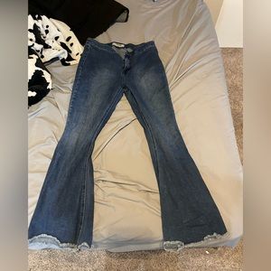 Rock and roll denim flared jeans. Size 30x31. Only worn once or twice.
